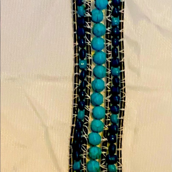 Triple Wrap Spider Cuff Seed Bead Bracelet - Picture 2 of 7